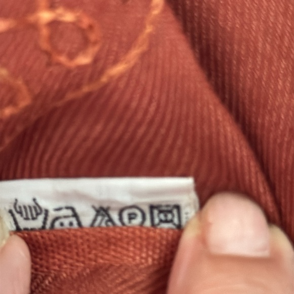 Women’s Rust Colored Shawl/Wrap.Size 66L X 31W.Seqin Embellishing on bot… - Picture 5 of 6